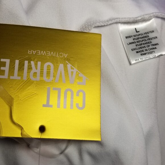 Cult Favorite White Halter Top Low Back Tank Size Large 4th of July Summer NWT - Picture 7 of 7